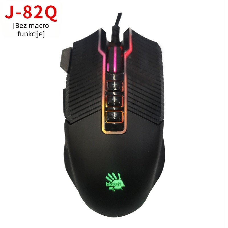 Optički gaming miš, 8 tipki, 3000 DPI, USB, upleteni kabel duljine 1,8 m