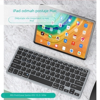 Bežični set tipkovnice i miša, 100 tipki, Bluetooth i 2.4G dvostruki način povezivanja, plug-and-play, ergonomski