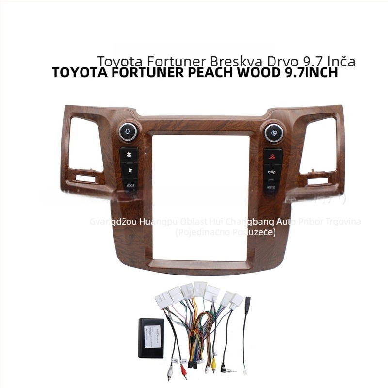 Vigo Android navigacijski okvir za Toyota Fortuner 2005-2014, panel velikog zaslona, model Vigo, težina 2,2 kg, materijal plastika