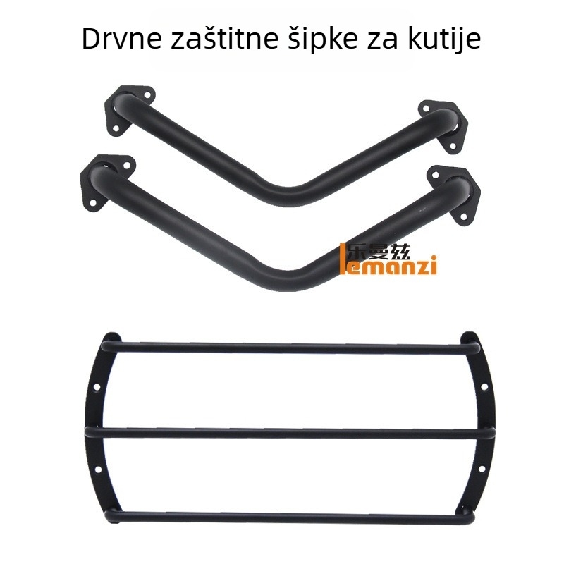 Auto subwoofer u drvenom kućištu, metalnim zaštitnim šipkama i zaštitnim pokrovom