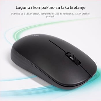 Lenovo bežična miša M100, optički senzor 1200dpi, USB, 2,4 GHz, 2 tipke, dodirni kotačić za pomicanje