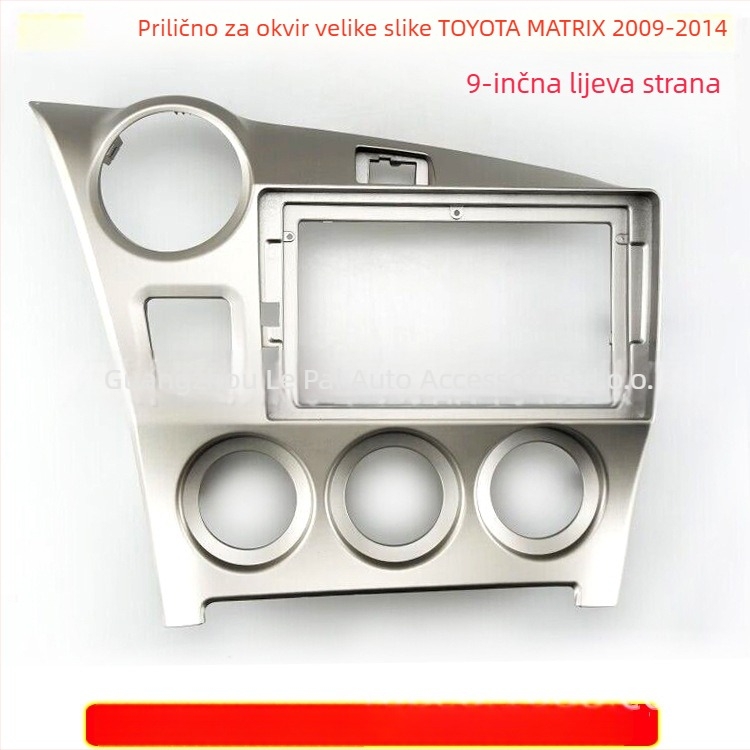 Okvir ploče središnje navigacije za 2003-2004 Toyota Corolla Matrix / Pontiac — Težina 1000G; Materijal: Plastika; Marka: Peakness; Kompatibilni modeli: 2003-2004 Toyota Corolla Matrix / Pontiac