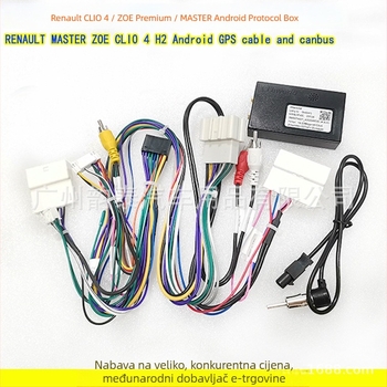 Android navigacijski kabel za modifikaciju protokolske kutije – RE-35, kompatibilno Renault Clio 4 / Zoe / Kangoo Master, bakreni vod, audio modifikacija, Evoresn/yisen