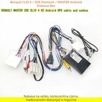 Android navigacijski kabel za modifikaciju protokolske kutije – RE-35, kompatibilno Renault Clio 4 / Zoe / Kangoo Master, bakreni vod, audio modifikacija, Evoresn/yisen