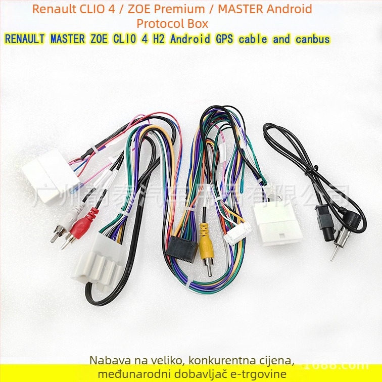 Android navigacijski kabel za modifikaciju protokolske kutije – RE-35, kompatibilno Renault Clio 4 / Zoe / Kangoo Master, bakreni vod, audio modifikacija, Evoresn/yisen