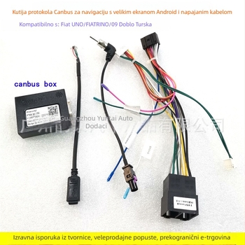 Napajanje kabel za Android navigaciju Fiat 500L Panda Uno Doblo FI-26, čisti bakar, 0,4 kg, audio modifikacija