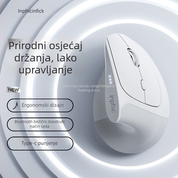 X9 Ergonomska vertikalna bežična miša s Bluetoothom i 2,4 GHz dvostrukim načinom rada, tiha uredska miš