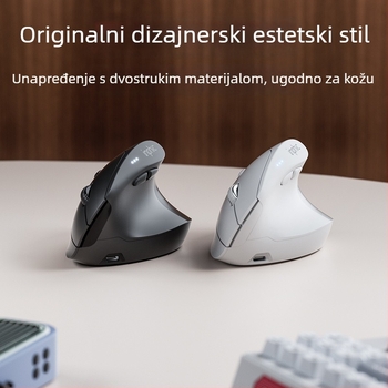 X9 Ergonomska vertikalna bežična miša s Bluetoothom i 2,4 GHz dvostrukim načinom rada, tiha uredska miš