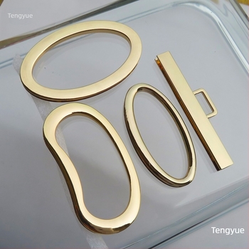 Metalni držač ručke torbe – jaje-oblika oval, ravna šipka, veliki prsten, za žene