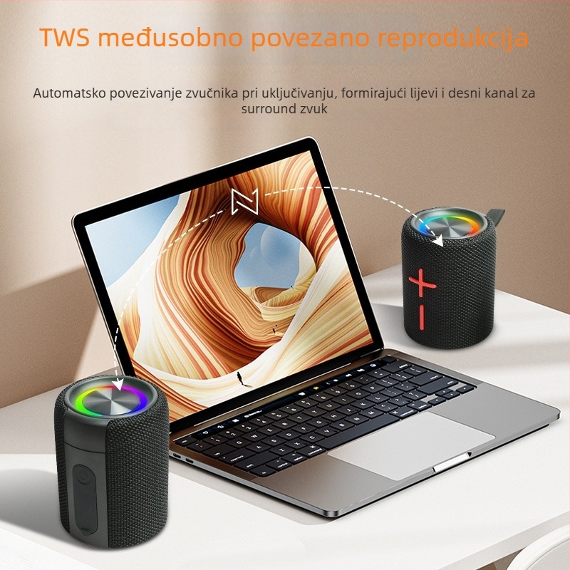 Prijenosni Bluetooth zvučnik s magnetnim dizajnom – Bluetooth 5.0, 20W, IPX6, 100 Hz–20 kHz, ugrađena baterija 2000–4000 mAh