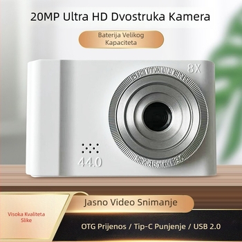 Studentska digitalna kamera s retro CCD-om, prijenosna, memorijska kartica, rezolucija ≤1 MP, ABS kućište, trajanje baterije 0–1 h, funkcije: fotografija, video, tajmer, igra
