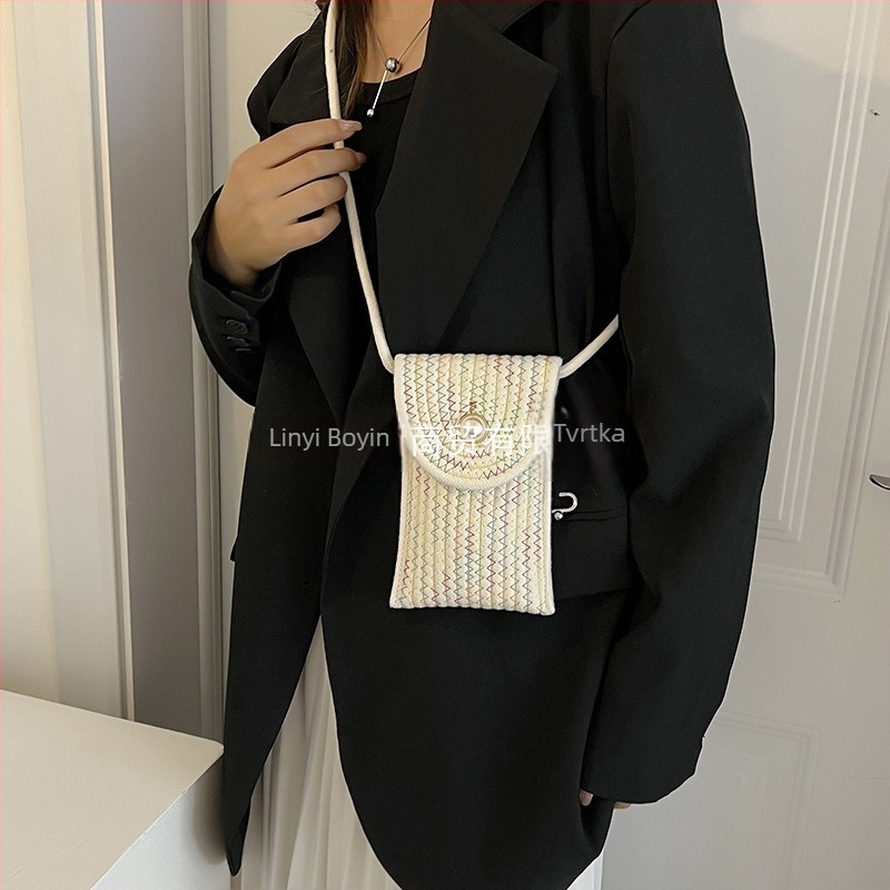 Torba za mobitel – svježa i slatka, pamuk, uspravnog kvadratnog oblika, s poklopcem, unutarnji džepovi za mobitel i identifikacijsku karticu