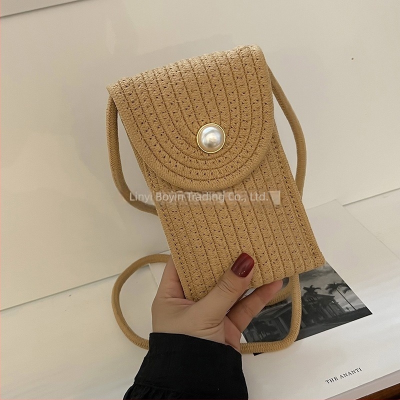 Torba za mobitel – svježa i slatka, pamuk, uspravnog kvadratnog oblika, s poklopcem, unutarnji džepovi za mobitel i identifikacijsku karticu