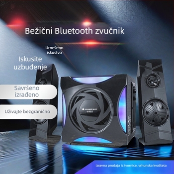 Računalni zvučnici 2.1, izlaz 60W, Bluetooth 5.2, USB reprodukcija, slot za karticu