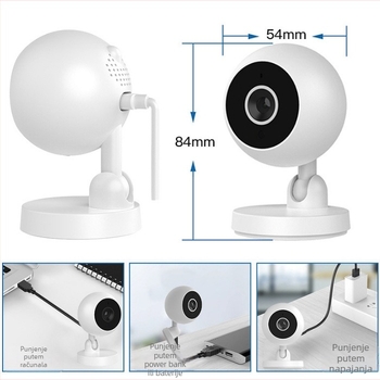 A2 1080P bežična WiFi kamera za kućnu sigurnost, dvosmjerni interkom, pohrana na TF kartici