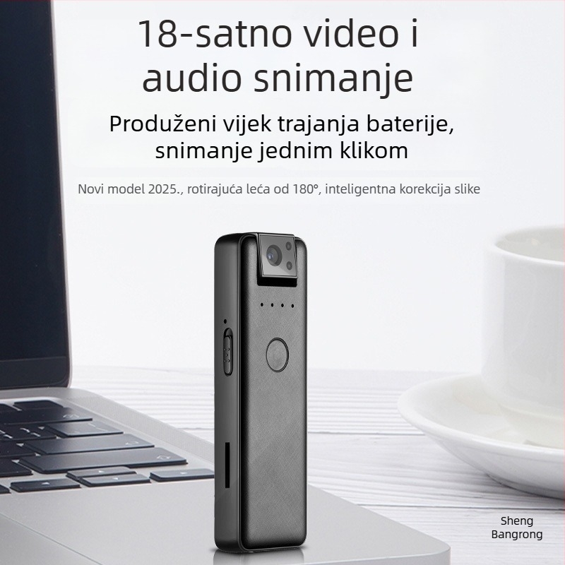4K džepna akcijska kamera s videorekorderom, ultra dugo trajanje pripravnosti za nadzor i snimanje tijekom vožnje bicikla