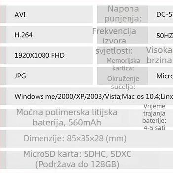 Profesionalna kamera s 10x optičkim zumom, CCD senzorom, 1,5 inčni LCD zaslon, elektronička stabilizacija slike