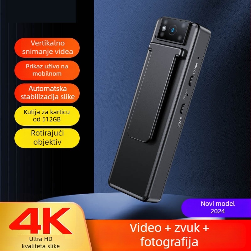 Bežična HD kamera 4K/1080P s WiFi, MicroSD pohranom, baterijom 1500mAh i elektroničkom stabilizacijom slike