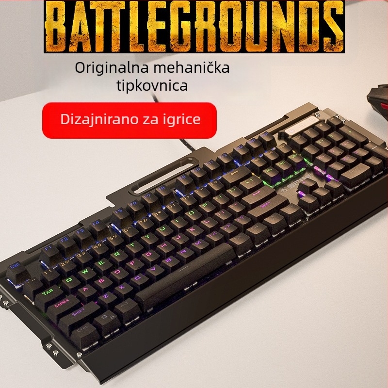 Xinmeng K918 Mehanička tipkovnica 104 tipke, žičana, s pozadinskim osvjetljenjem