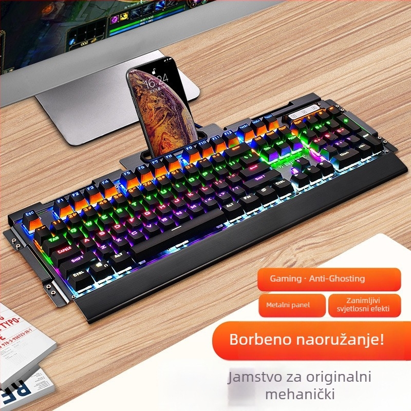 Xinmeng K918 Mehanička tipkovnica 104 tipke, žičana, s pozadinskim osvjetljenjem