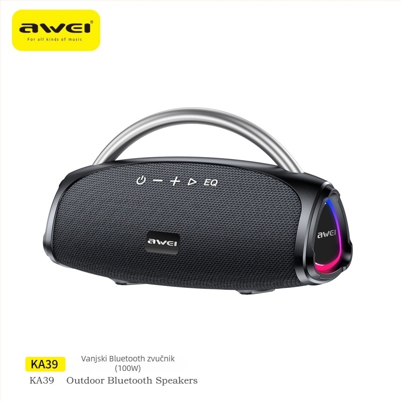 Awei KA39 Bluetooth zvučnik s USB/TF kartom i žično reproduciranjem 3,5 mm, 2 zvučnika, 5W izlaz, Bluetooth 5.3, ugrađena baterija 6000mAh