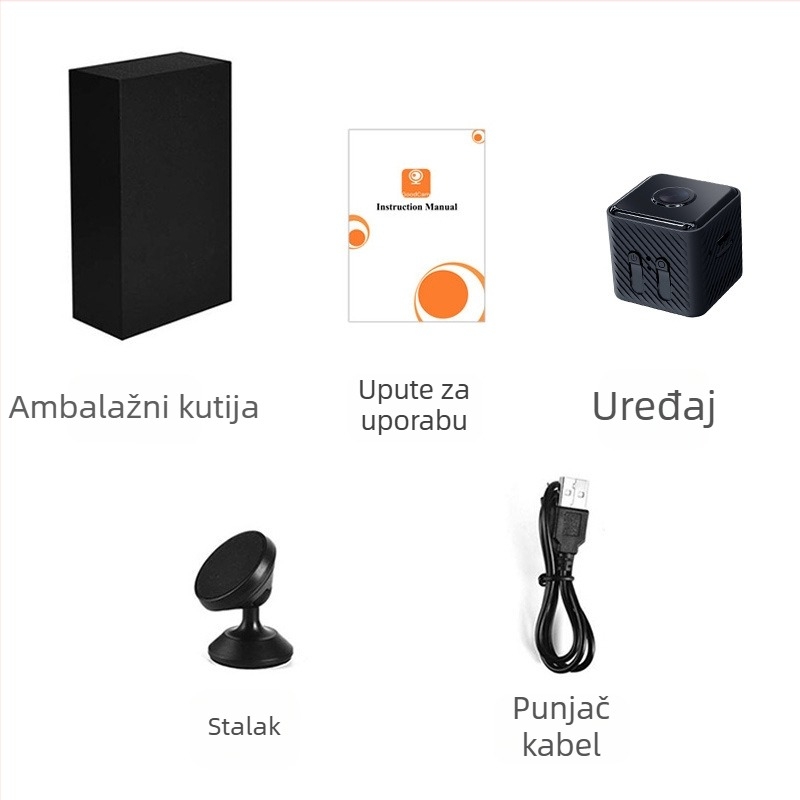 Unutarnja WiFi sigurnosna kamera X2 s noćnim vidom, bežično praćenje, pohrana na TF karti, 60-minutna trajanje baterije, model X2, snimanje videa