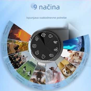 Bezzrcalna digitalna kamera – CMOS senzor, 6400 aktivnih pixela, 1080p video, elektronička stabilizacija slike, noćno snimanje