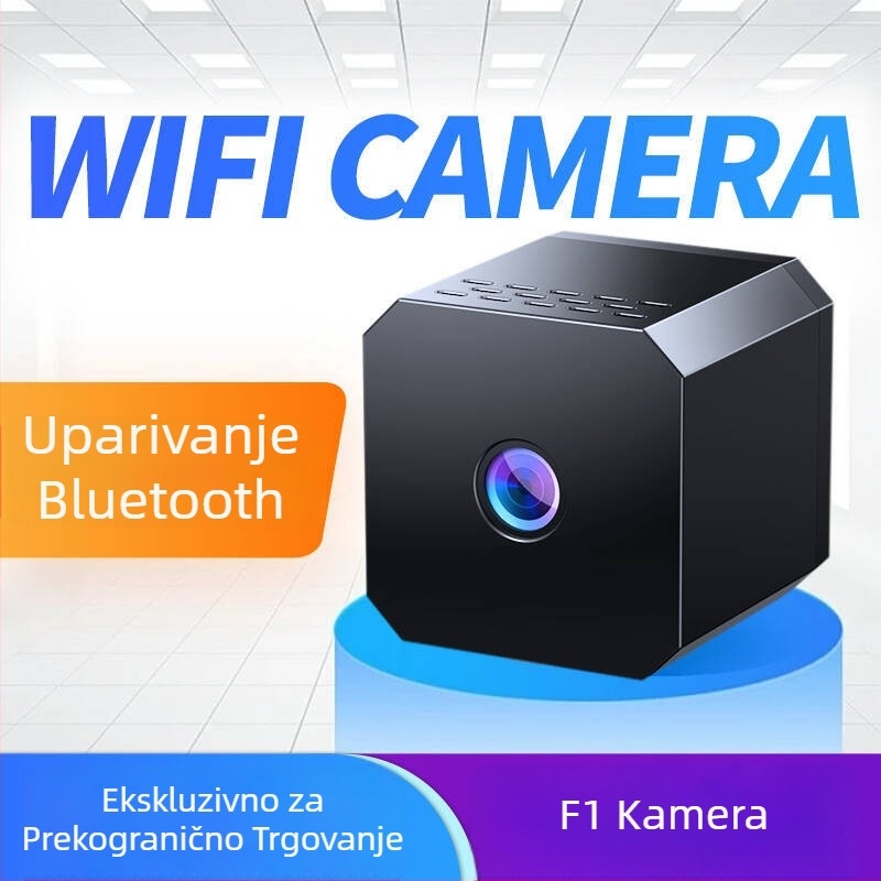 F1 Kamera – 1080P HD Noćno viziranje IR, Daljinska Wi-Fi Sigurnosna Kamera, TF kartica + Cloud, Video i Fotografije