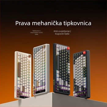 Žična mehanička tipkovnica, 98+ tipki, zeleni prekidači, RGB pozadinsko osvjetljenje, univerzalna kompatibilnost