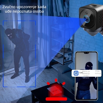 AS02 Bežično Wi‑Fi Nadzorna Kamera s Video Snimanjem, TF Kartica Podrška, Trajanje Baterije 240 Minuta