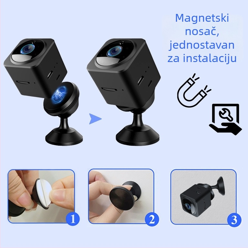 AS02 Bežično Wi‑Fi Nadzorna Kamera s Video Snimanjem, TF Kartica Podrška, Trajanje Baterije 240 Minuta