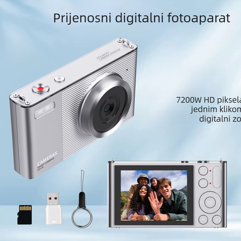 Mingpai Kompaktna digitalna kamera za selfie, 12.1 MP, 16x optični zum, 2,8-inčni HD LCD