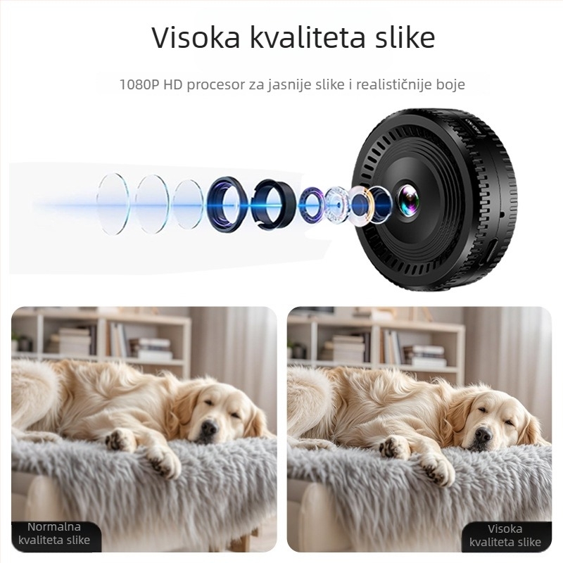 Kamera C8: HD široki kut, bežični Wi‑Fi, noćni vid, snimanje videa i fotografija, podrška memorijskoj kartici