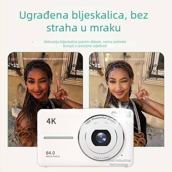 Model M5 Retro digitalna kamera s CCD senzorom, 8 MP, 18x optični zum, 2.4 inch LCD, periskopni objektiv, elektronicka stabilizacija slike, prepoznavanje lica, makro, USB 2.0, TF utor, ABS kućište, prijenosna kamera za putovanja, potpuno ručno upravljanje