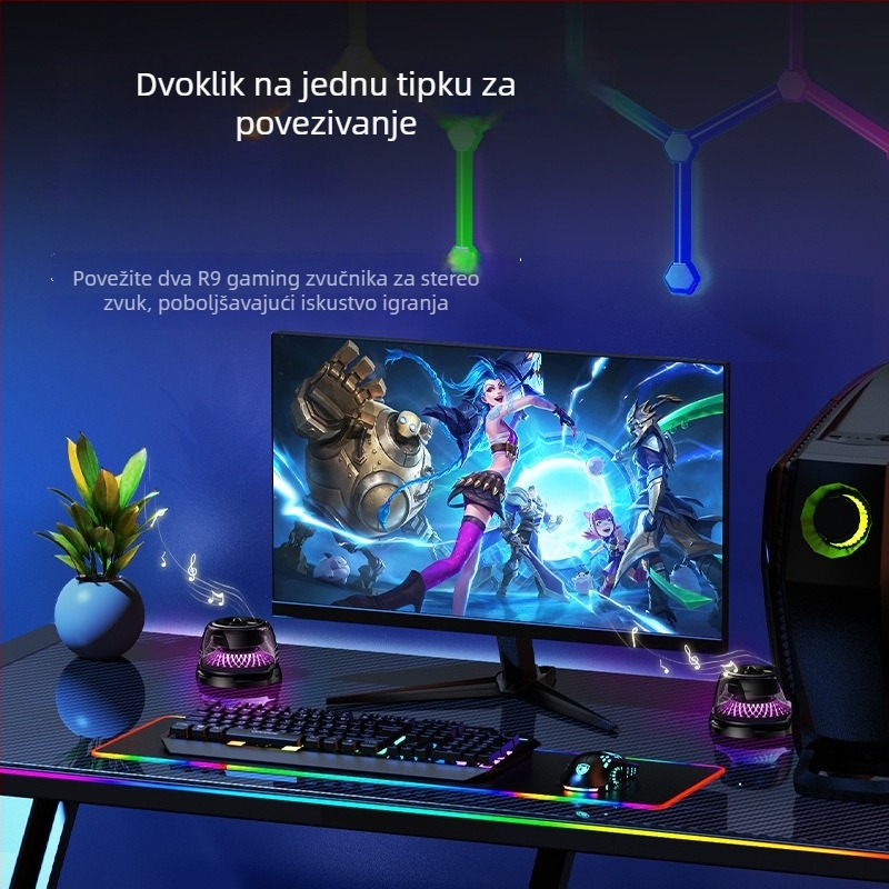 Bluetooth zvučnik s magnetskim bežičnim punjenjem (15W) – ugrađena baterija, domet 10 m, raspon 100 Hz–20 kHz, SNR ≥70 dB