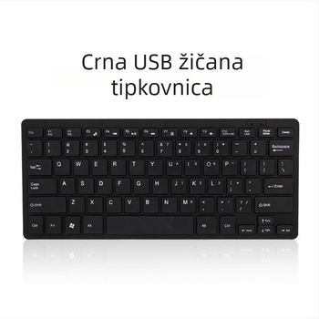 Žična USB tipkovnica za stolno računalo, 87 tipki, kompaktni raspored, vodootporna, bijeli osi prekidača, kabel 1,35 m