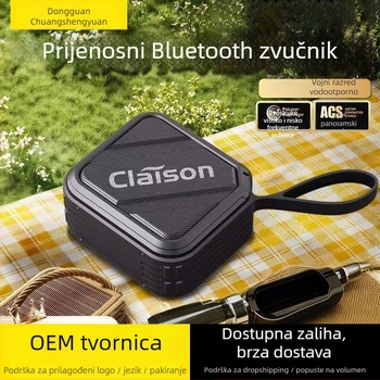 Prijenosni Bluetooth zvučnik za vanjsku upotrebu IPX7, Bluetooth 5.3, 5W izlazna snaga, 8 sati reprodukcije, MP3/USB podrška