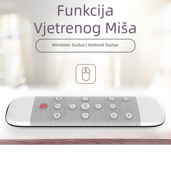 Air Mouse Q40 Bežični 2.4G s glasovnim upravljanjem, dvostruka tipkovnica, infracrveni dodirni pad, osvijetljeni daljinski upravljač