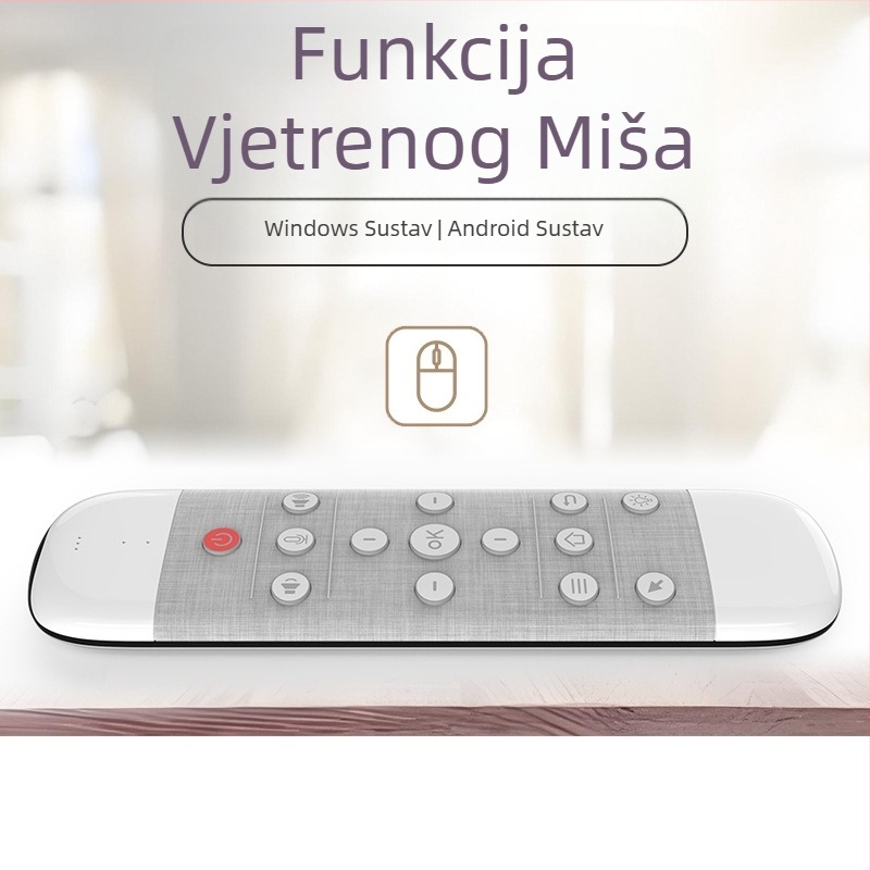 Air Mouse Q40 Bežični 2.4G s glasovnim upravljanjem, dvostruka tipkovnica, infracrveni dodirni pad, osvijetljeni daljinski upravljač