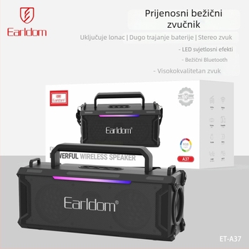 Bluetooth zvučnik s ugrađenim subwooferom i LED svjetlom, 30W, IPX5, Bluetooth 5.3, 100Hz-20kHz, baterija 2000–4000mAh