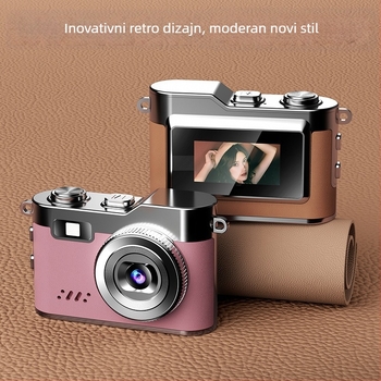 Retro mini digitalni fotoaparat – HD selfie, za početnike, kompaktni model D109j, LCD 0,96 inča