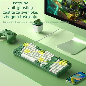 B.O.W Hot-Swappable mehanička tipkovnica sa 100 tipki, žično USB povezivanje, RGB pozadinsko osvjetljenje (G100U)