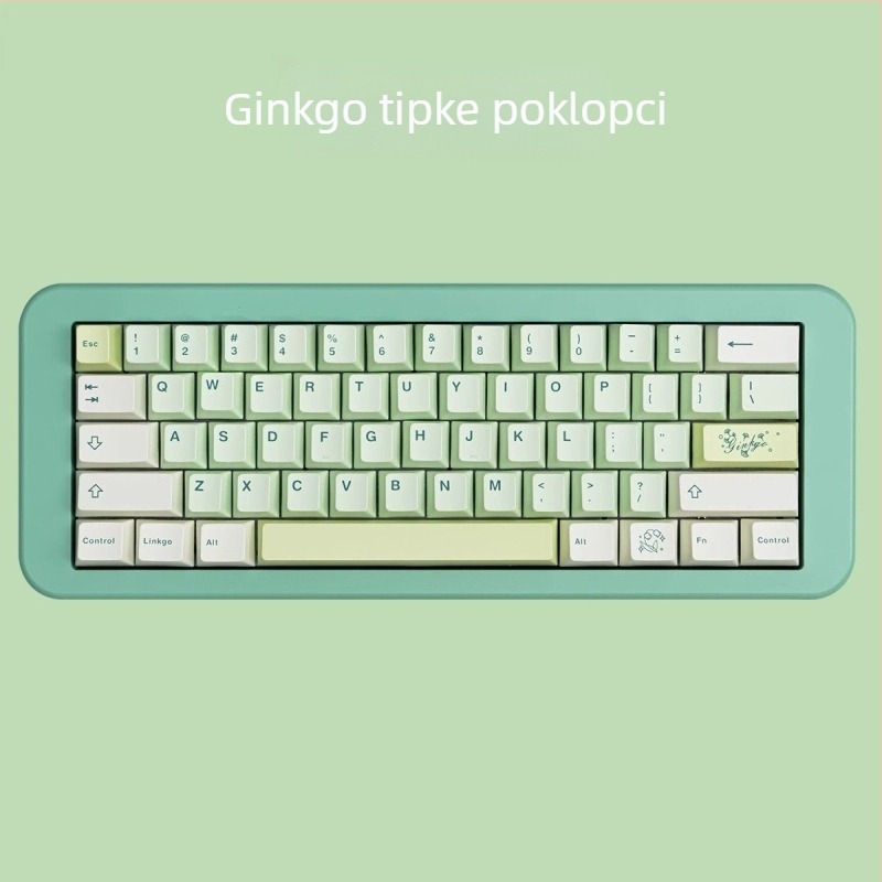 Keycaps PBT Sublimacija, tema Ginkgo za Wooting Made68 numerički keypad (Shaftless, bez rasvjete)