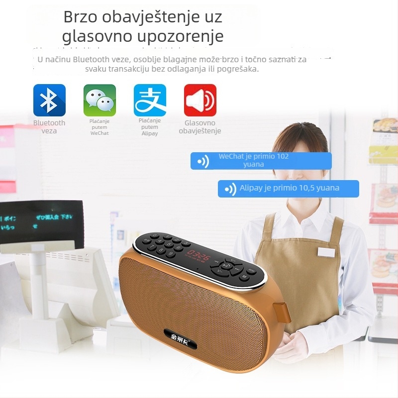 J19 Bluetooth zvučnik s ugrađenom baterijom 1200-2000mAh, 5W izlaz, Bluetooth 4.2, frekvencijski odziv 100Hz-18Hz, domet do 10 m