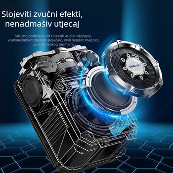 Bluetooth zvučnik s TF karticom, BT 5.3, 10W, raspon 100 Hz–20 kHz, ugrađena baterija 1200–2000 mAh