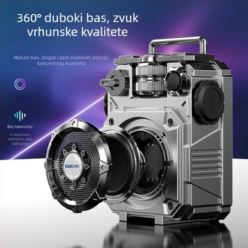 Bluetooth zvučnik s TF karticom, BT 5.3, 10W, raspon 100 Hz–20 kHz, ugrađena baterija 1200–2000 mAh