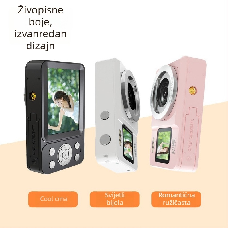 CV04 selfie digitalni fotoaparat: CMOS 64 MP, 18x optički zum, maksimalna rezolucija 3860x2160, 2,8-inčni LCD zaslon, TF kartica pohrana