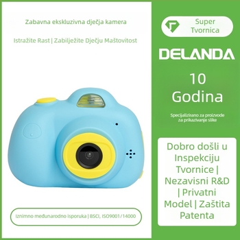 Delanda D6 Dječja digitalna kamera – CMOS senzor 4/3 inča, 96 MP, 10x digitalni zum, maksimalna rezolucija 320x240, 2.0 inča LCD