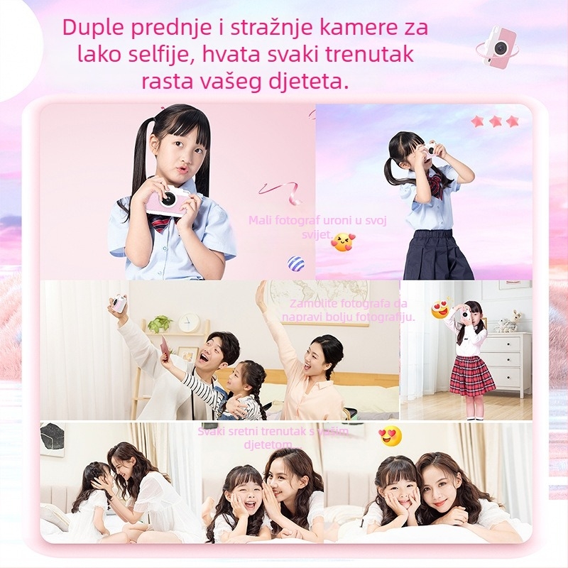 Dječja kamera C1 s CMOSS senzorom 24MP+, 16x digitalni zum, 2,4-inčni LCD