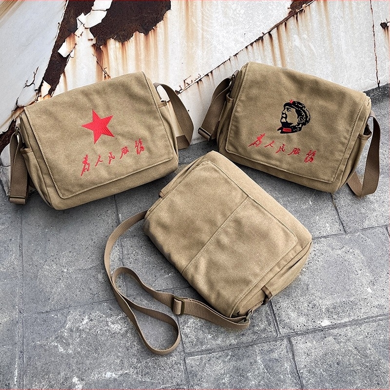 Muška torba preko ramena od Oxford platna, podstava od kanvasa, stil književnog kineskog dizajna, otporna na habanje, za svakodnevnu upotrebu